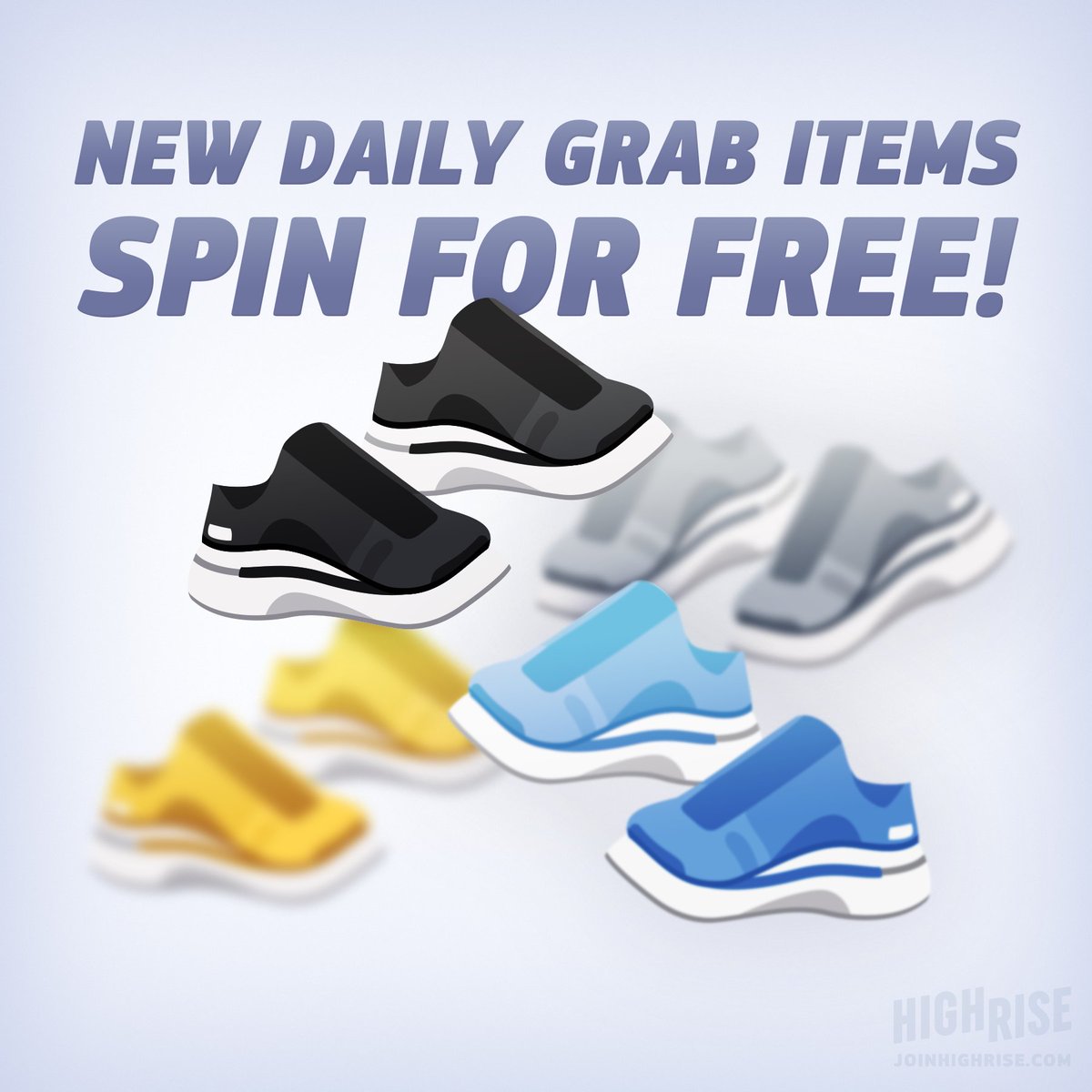 HighriseApp's tweet photo. Check out these four new items we've added to our Daily Grab! You can visit the Featured Grabs section in the item shop for a chance to spin these items for free! 🎁
#highriseapp #highrisemetaverse #dailygrab #update https://t.co/iWsJhElZHa