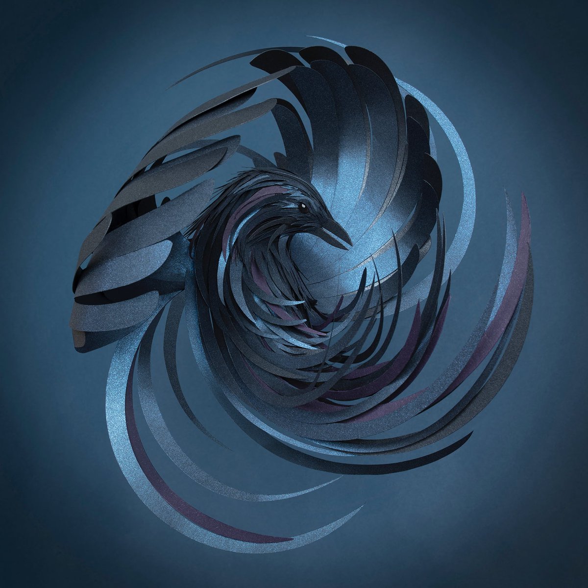 Artist Lisa Lloyd's new series features paper strips that swirl into energetic circles of scales and feathers thisiscolossal.com/2022/03/lisa-l…