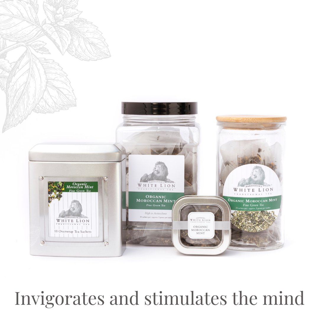 WhiteLionTea's tweet photo. This famous Middle Eastern blend of tightly rolled Formosan gunpowder tea and peppermint creates a delightfully refreshing cup.

#teatime #whiteliontea #organicgreentea https://t.co/L4n0d7zpll