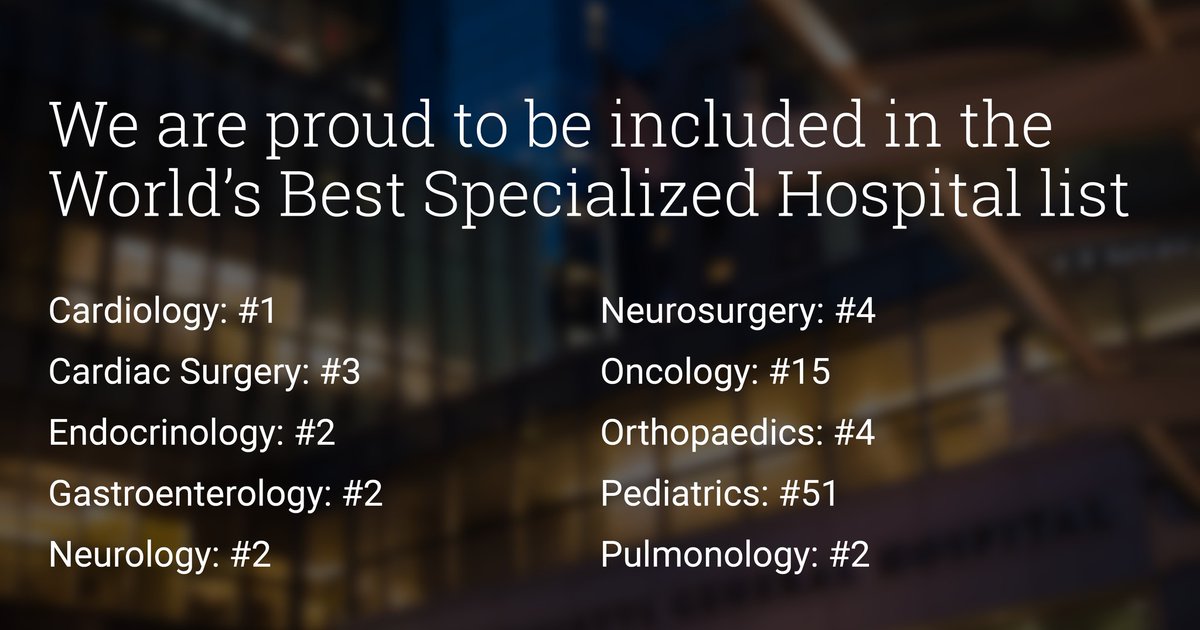 MGHNeurology's tweet image. Mass General is proud to be included in the World's Best Specialized Hospitals list from @Newsweek - and one of the top two Neurology departments worldwide. A big thank you to all of our employees for the work they do every day!
