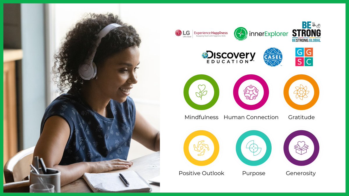 Join us in celebrating the <a href="/LGUS/">LG Electronics</a> Six Sustainable Happiness Skills leading up to the International Day of Happiness. 🎉 Today we are highlighting #mindfulness! Try a mindfulness practice here: buff.ly/36r5tMo <a href="/DiscoveryEd/">Discovery Education</a> <a href="/caselorg/">CASEL</a> <a href="/GreaterGoodEdu/">Greater Good In Education</a> <a href="/BeStrongGlobal/">Be Strong</a>