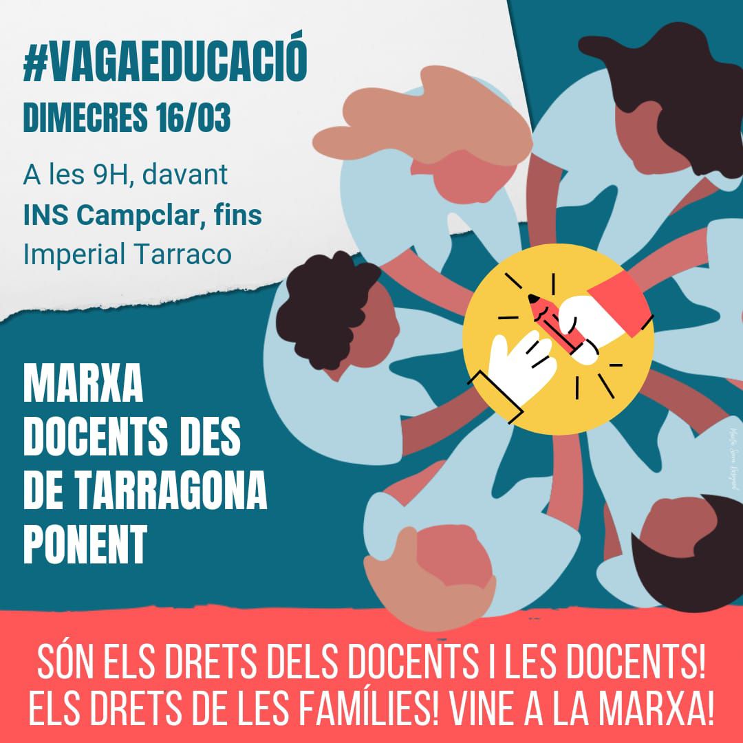 INS_CAMPCLAR's tweet photo. #vagaensenyament #VagaEducació https://t.co/YLlvd7pMvP