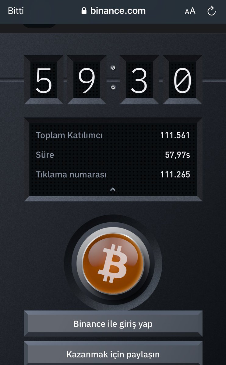 #Binance #BitcoinButton