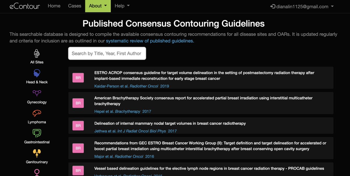 eContourRadOnc's tweet image. Don&apos;t forget to ✅ out our guideline database, under the &quot;About&quot; tab! ➡️ econtour.org/references 

🔎 for #radonc consensus contouring recs for all disease sites &amp;amp; OARs❗️Updated regularly❗️

Criteria for inclusion per our SR of published guidelines ➡️ pubmed.ncbi.nlm.nih.gov/32311418/