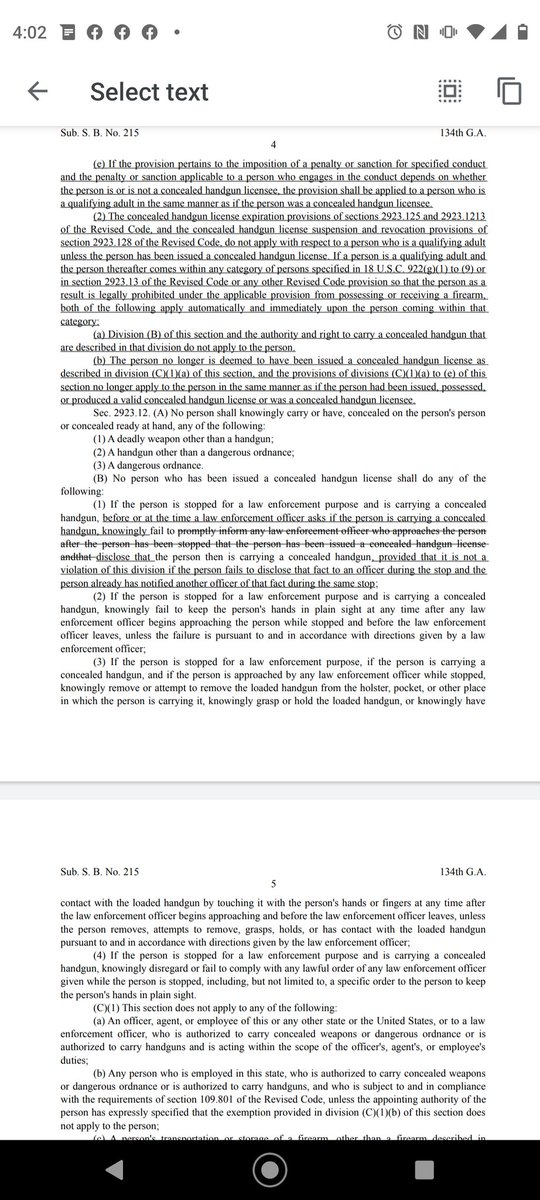 Collinjns's tweet photo. @J_WolfePack @DeMarco64567558 @wkyc Okay so it has been mildly edited you must still notify the officer when or before they àsk "is there anything in the car I should know about" and a whole host of other things you must comply with https://t.co/7iLZJHkCDs