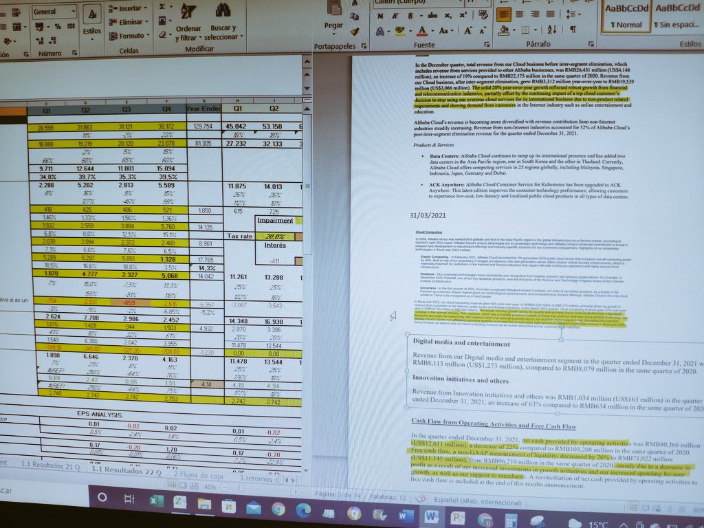 Finanzasybolsa's tweet image. Ultimando la revisión anual de los resultados de Alibaba $BABA 📝.

Si este tweet llega a 10 retweets 🔄  (genera interés), elaboraré un hilo dando detalles y comentarios al respecto. 

#Alibaba #HK $9988