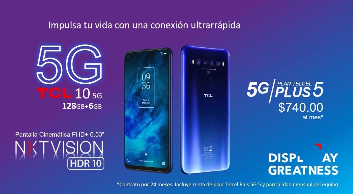 ContactoCelular's tweet photo. ¡Renueva tu plan Telcel Plus 5G 5 y adquiere con 24 pagos mensuales de $740.00 TCL 10 5G (ya incluye la renta del plan)!

https://t.co/T61q4Ne8nv https://t.co/mXDZh9Z3x3