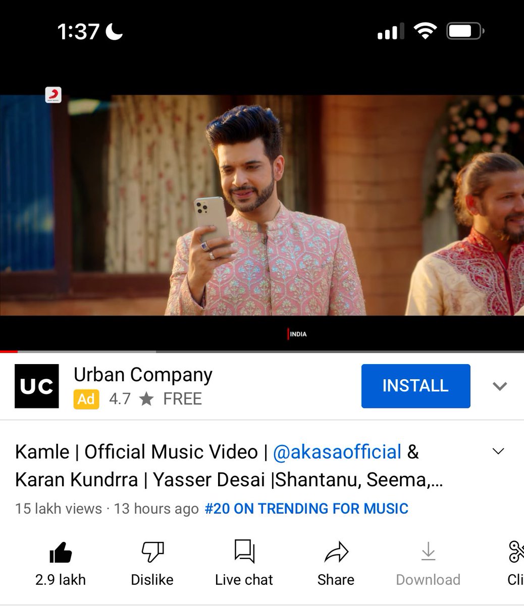 Inferius29's tweet photo. And it hits 1.5M views and is trending on  no.20 on @YouTube 

@sonymusicindia @AkasaSing @yasserdesai @kkundrra 

#Kamle #KamleOutNow 

#KaranKundrra #KKundrraSquad https://t.co/KaQoeXITaH