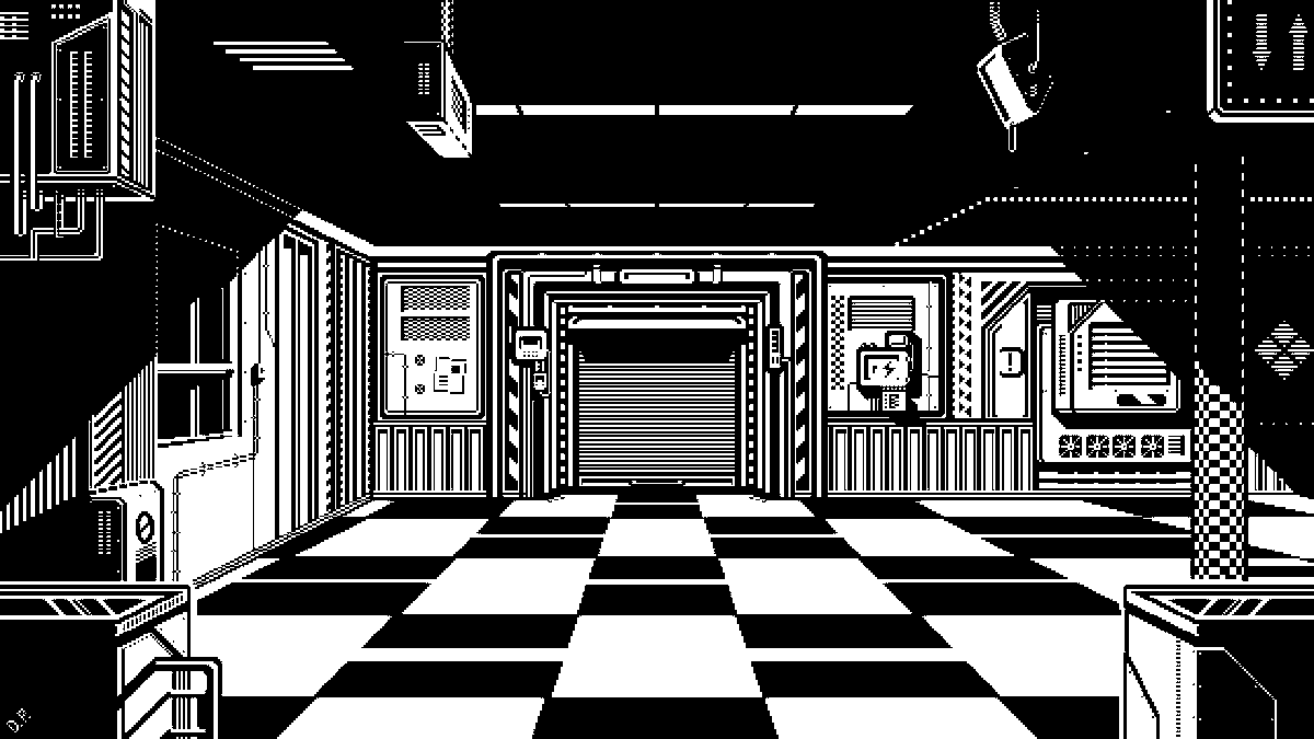 Hallway End.
Background for Ninja Noire.
#pixelart #pixel #ドット絵 #1bit 