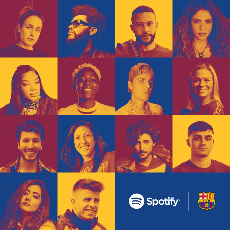 FCBarcelona_es's tweet photo. Acuerdo con @Spotify para unir el fútbol y la música como nunca antes lo habías visto 🏟️