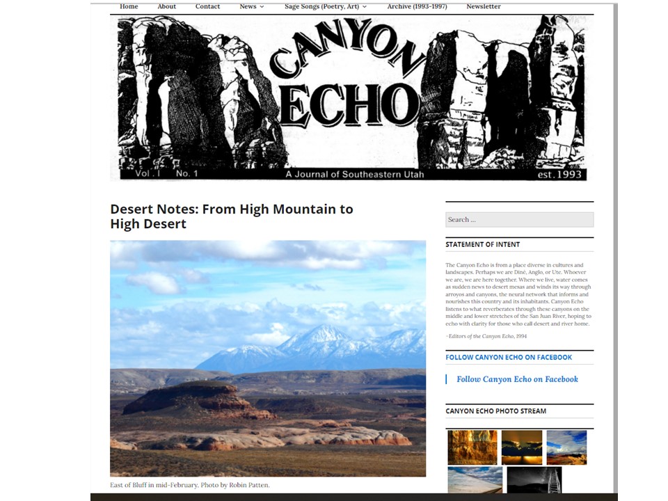 robinspatten's tweet photo. Started writing a column for the revived Canyon Echo Journal, with editor Eli Beck. 
Another change in my 60th year!
@beckbrother1 
#canyonecho https://t.co/Jqyfmxx1AW
