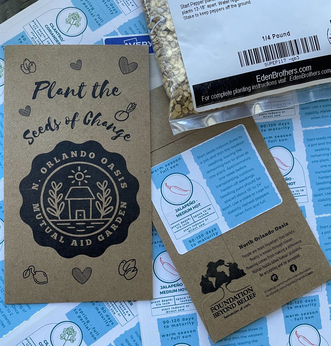 gohumanityworld's tweet photo. #BeyondBeliefNetwork team North Orlando Oasis just ordered some of the cutest seed packets ever thanks to a swag grant from FBB. https://t.co/3g3sYZnsCN