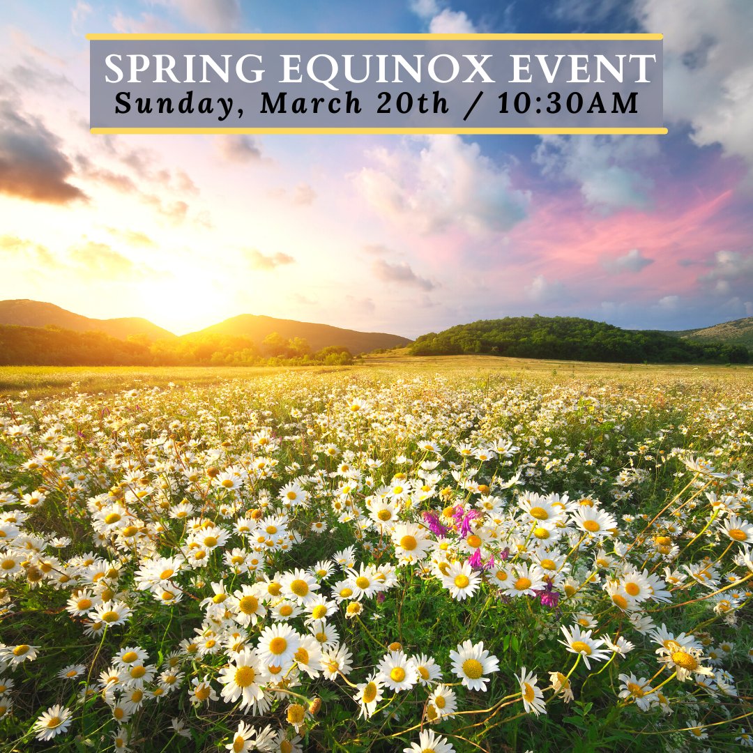 CosmicCenterOSL's tweet image. Please join us this Sunday for Spring Equinox 2022 with Annie Eng!

Sunday Service Spring Equinox Ceremony
SUNDAY, MARCH 20, 2022 AT 10:30AM
IN PERSON, ZOOM AND FACEBOOK LIVE

Zoom Link: us06web.zoom.us/.../reg.../WN_…