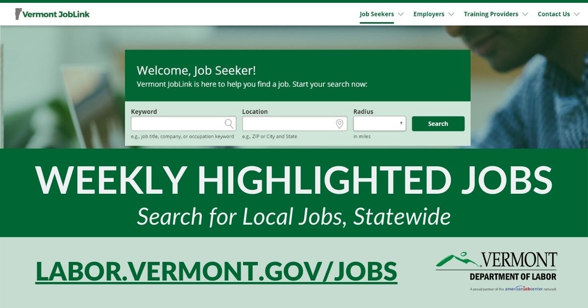 VT Dept of Labor on Twitter "Finding a job or changing careers can