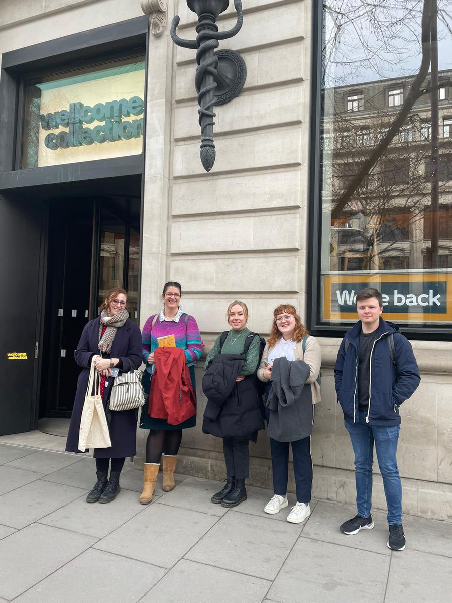 CornwallInterns's tweet photo. Our morning was spent visiting the Wellcome Collection @ExploreWellcome and their lovely exhibitions ‘Joy’ ‘Medicine Man’ and ‘Being Human’. We were in awe of the variety of objects on display &amp; especially enjoyed the #updatinghappiness wall of heart-warming daily pleasures https://t.co/POAzGawxbC