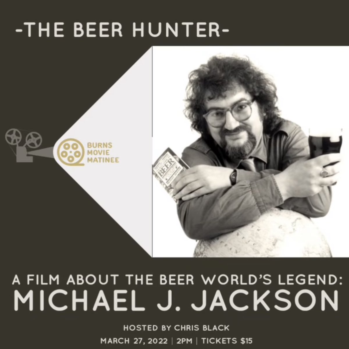 Chris is honoring #beerhunter Michael Jackson with a viewing of Beer Hunter: The Movie on what would have been Michael’s 80th birthday, March 27th, at Burns Family Artisan Ales. Tickets at burnsalesdenver.com include a $10 beer credit and popcorn.
