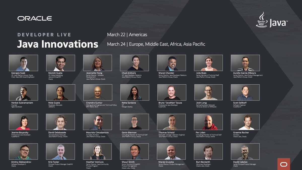 heathervc's tweet image. I would like to invite you to see me speak at the #JavaInEducation live BoF session with @nehasardana09 at #OracleDevLive #Java Innovations next week. Learn about the important topics shaping the future of #Java. Learn more/register: social.ora.cl/6009KTnRZ