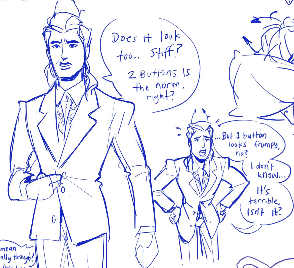 he just wants to look good!! 