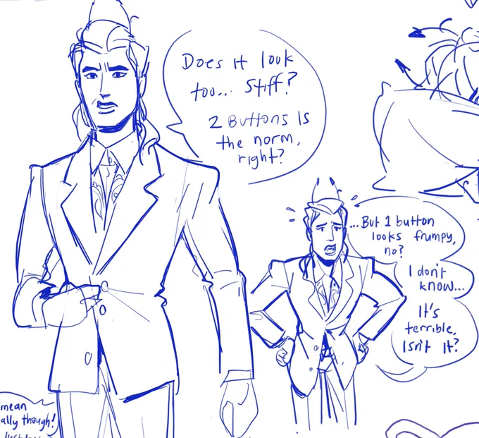 he just wants to look good!! 
