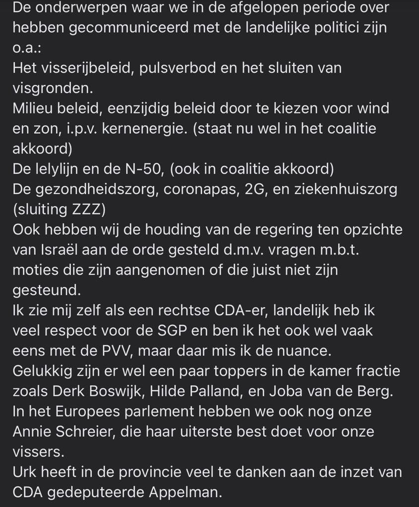 Morgen stemmen! Laat uw stem niet verloren gaan, als je niet stemt, mag je ook geen commentaar leveren! Hier onder mijn politieke verantwoording, naar de mensen die vertrouwen in mij hebben gesteld. Stem lijst twee nummer drie!  #CDA #URK #ruimte