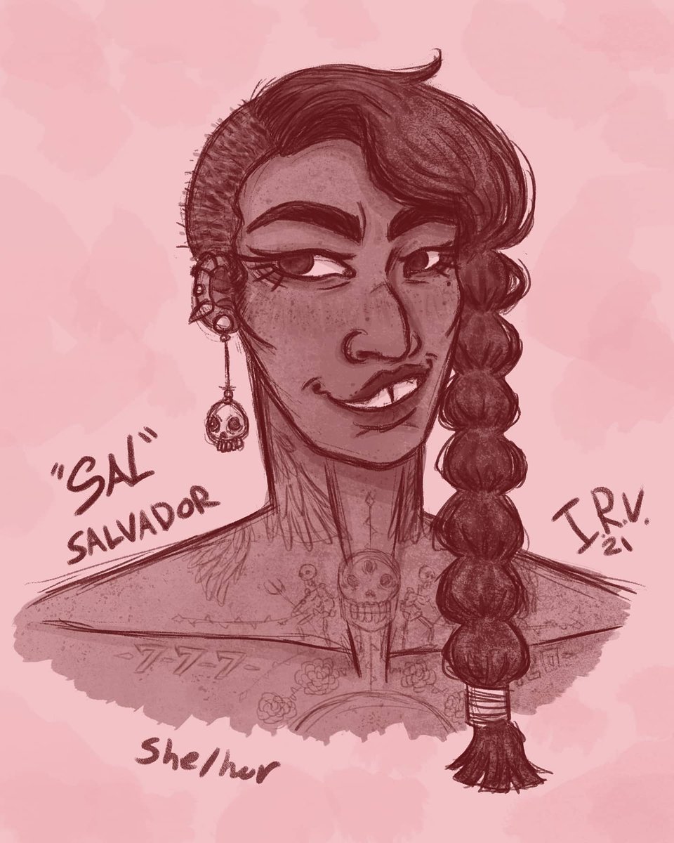 TheMadnessMind's tweet photo. 🌟 Hey I'm Chibi (they/she) 🌟 
I'm a queer Chicana artist and designer. I love sapphic goodness &amp; eldritch creepiness... bonus points if you put the two together. https://t.co/VPV9WwZZhP