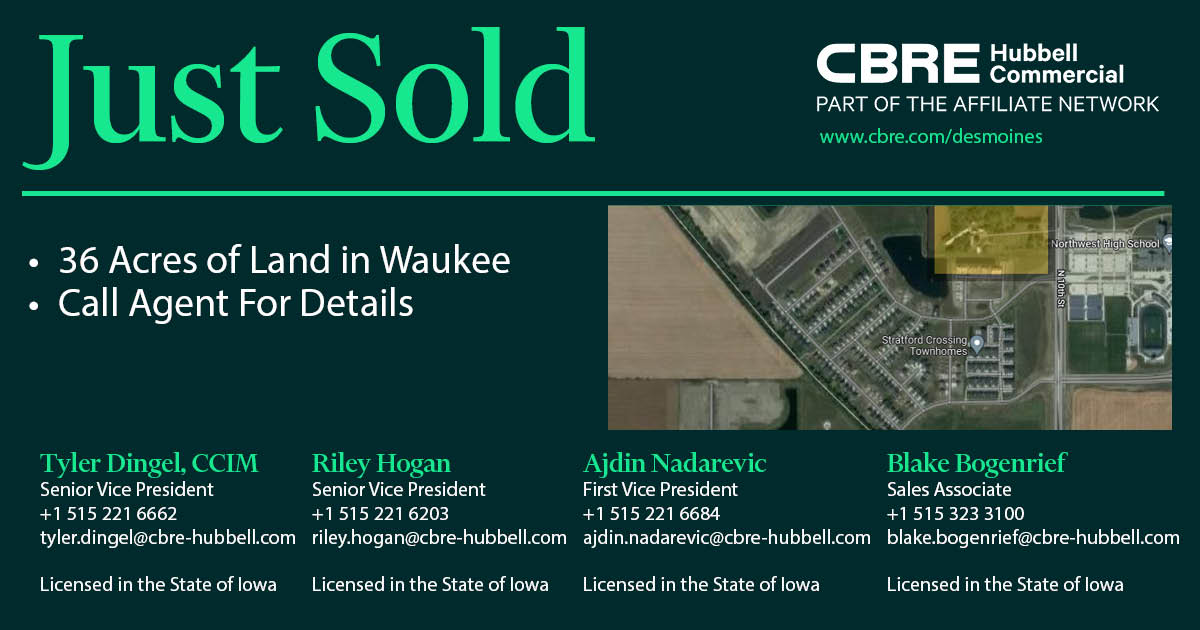 SynergyDsm's tweet photo. 36 Acres of land in Waukee just sold! Contact an agent for more details. https://t.co/2AtSn2RJMJ