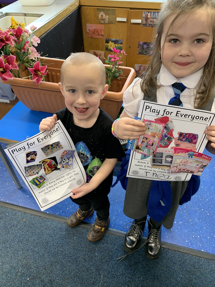 Primary 1 💙💛 explored the idea of gender equality in relation to toys. We couldn’t believe the amount of ‘boys toys’ and ‘girls toys’ in our catalogues. We made our own toy catalogues to show that toys are for EVERYONE. <a href="/skillsdevscot/">Skills Development Scotland</a> <a href="/LetToysBeToys/">Let Toys Be Toys</a> <a href="/GFNScotland/">Challenging Gender Stereotypes</a>