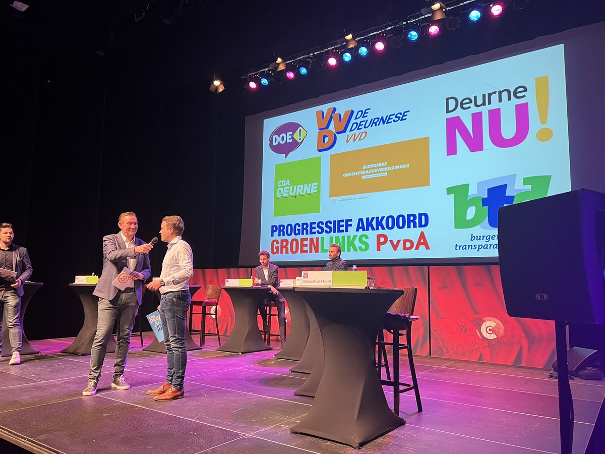 Vanavond het slotdebat Gemeenteraadsverkiezingen in Deurne bij <a href="/CultuurDeurne/">CC Deurne</a> 
#onzekoers #erkanzoveelmeer #cdadeurne #deurne #GR2023