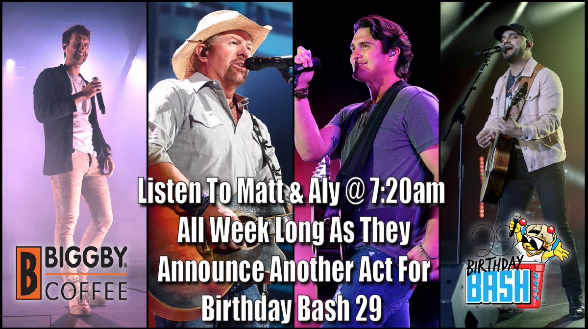 B93dotcom's tweet image. Welcome Frank Ray to the Birthday Bash lineup! He'll be joining Toby Keith, Joe Nichols and Ryan Hurd June 18 at LMCU Ballpark! Listen to Matt and Aly at 7:20am this week for the complete lineup! #B93BASH 
b93.iheart.com/content/2022-0… @BIGGBYCOFFEE
