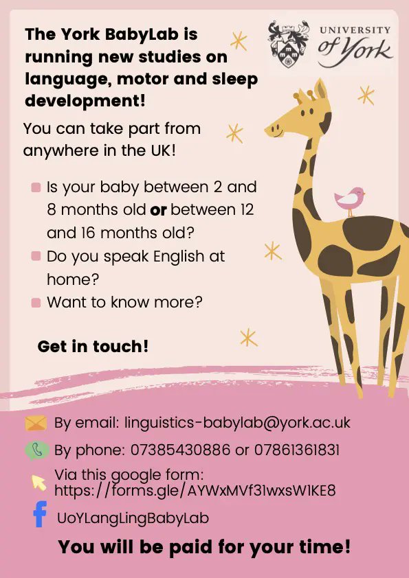 For those with a baby between 2-8 months or 12-16 months, York Babylab are running new studies. You'll be paid for your time! #norfolkparents #norwich

norwich.mumbler.co.uk/is-your-baby-2…