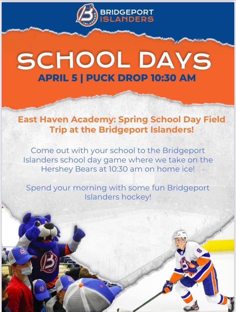 💙💛EHA will be taking a School Wide Field Trip on Tuesday 4/5! Information and Permission Forms went home today! They are de back no later than next Tuesday 3/22!💛💙