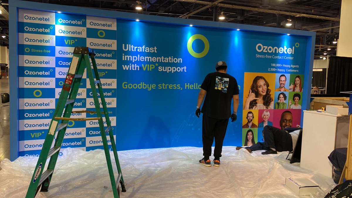 Ozonetel's tweet photo. To see months of planning finally come to fruition is beyond satisfactory. 
Can't wait to see everyone at the #CCExpo tomorrow.

Join us at our stress-free zone at booth 2025 for exciting prizes, caricatures, and much more.
#cce #callcontactus https://t.co/k1r2tiHpsP