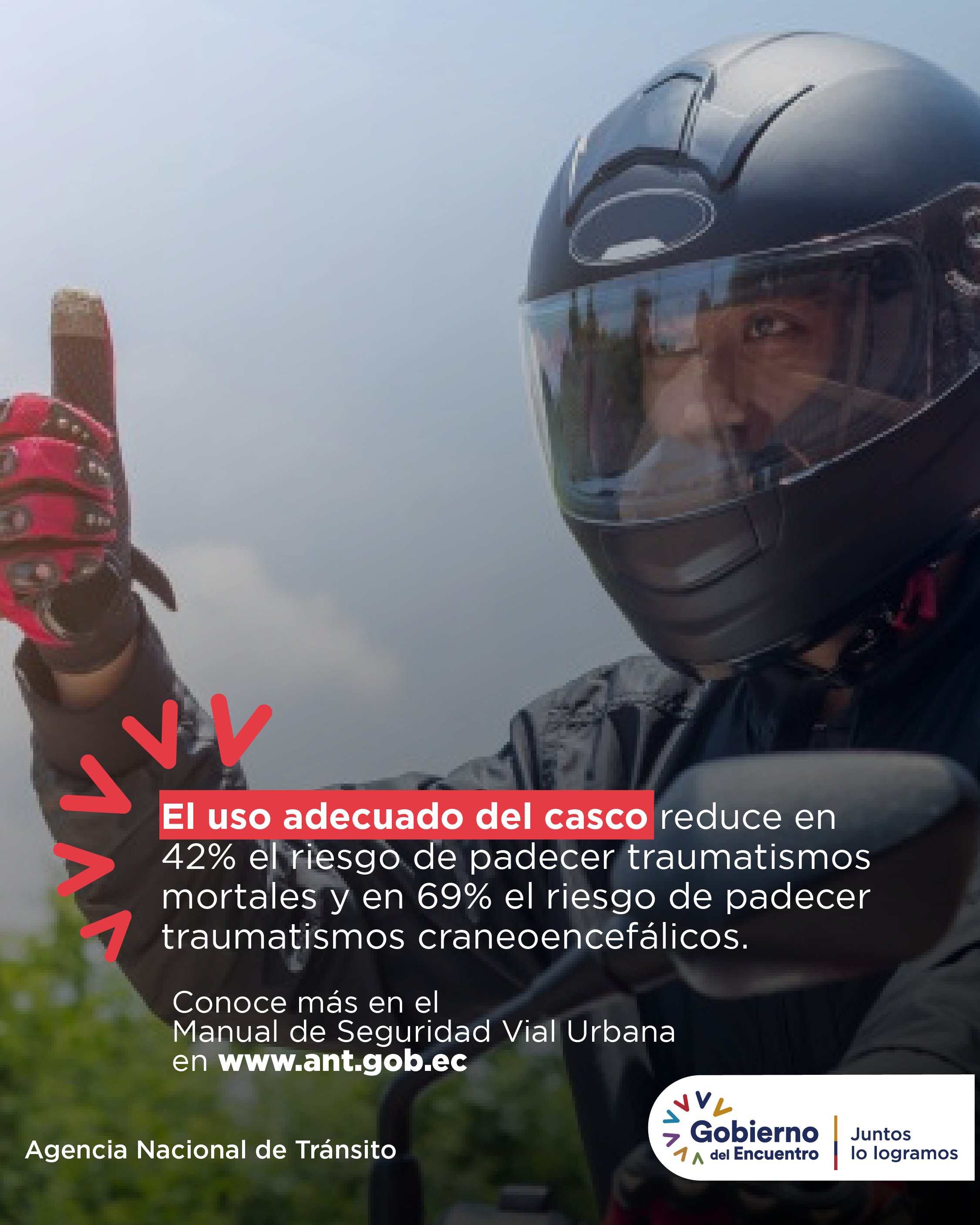 Email borde lantano ANT Ecuador on Twitter: "De acuerdo al Manual de Seguridad Vial Urbana de  Ecuador, los usuarios de motocicletas se encuentran entre las principales  víctimas de siniestros de tránsito. El uso de casco