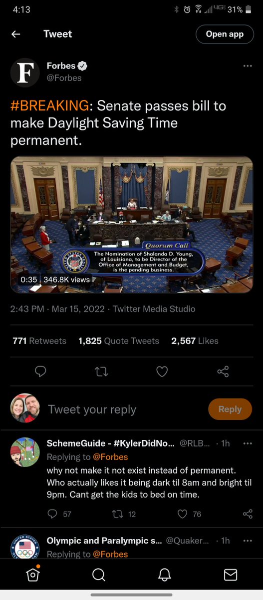 GWallSID's tweet photo. This is news we all needed but didn't actually expect to get! #blessed #nomorespringforward #nomorefallback https://t.co/zxJ4NpSIRo