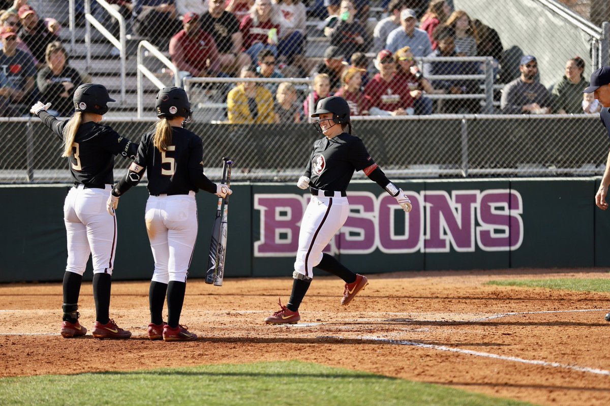 FSU_Softball's tweet photo. .@hallie_wacaser hits her first career home run to make it 5-3! #OneTribe https://t.co/kGz3MSqBSr