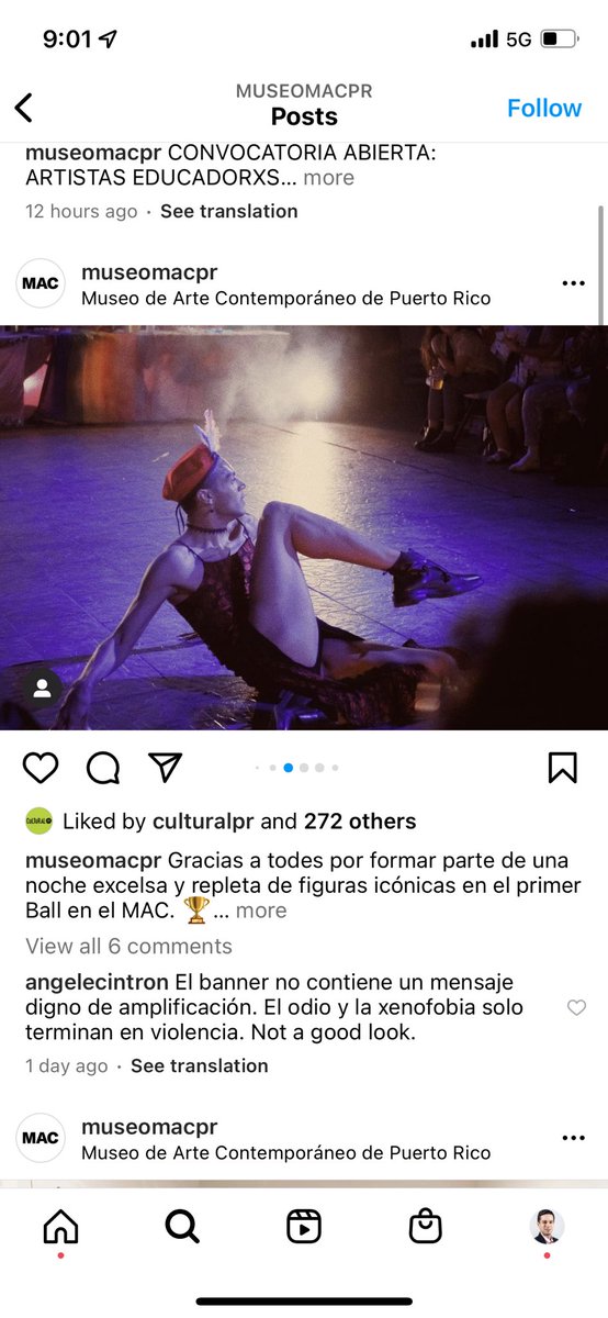 angelecintron's tweet image. Acompañame a ver esta triste historia…

@museomacpr deben retirar la imagen del banner xenófobo en su publicación de IG y cesar de apoyar el etnonacionalismo que solo promueve división y odio.

En la alternativa, son libres de apoyar cualquier mensaje, pero lo sabremos 👀