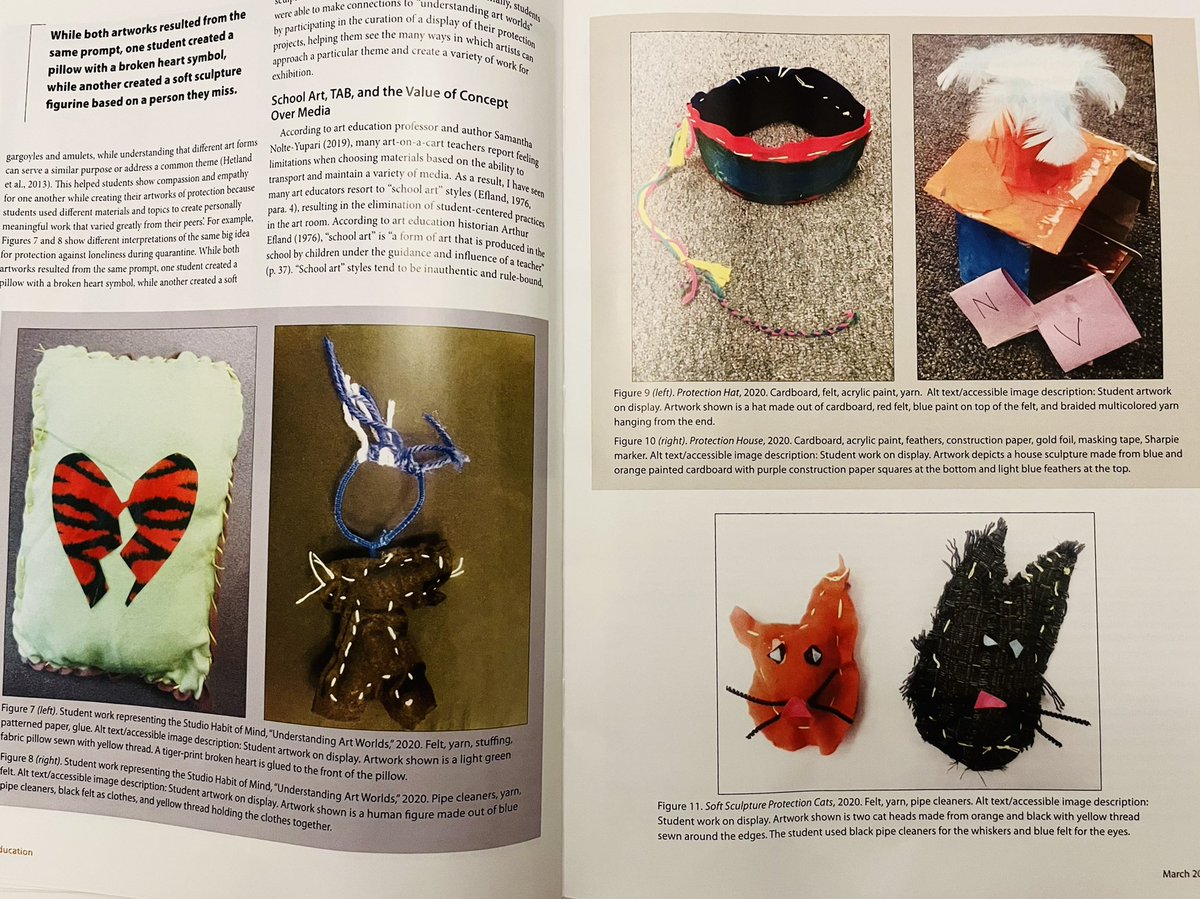 I am honored to have been published in the latest National Art Education Association Journal! I discuss social emotional instruction in the Art Room as post-pandemic learning #gcpride #gcares 📖 🎨 @naea_arteducators #arteducation <a href="/gcwaltdisney/">GC Walt Disney Elementary School</a> <a href="/GatesChiliInfo/">Gates Chili CSD</a>