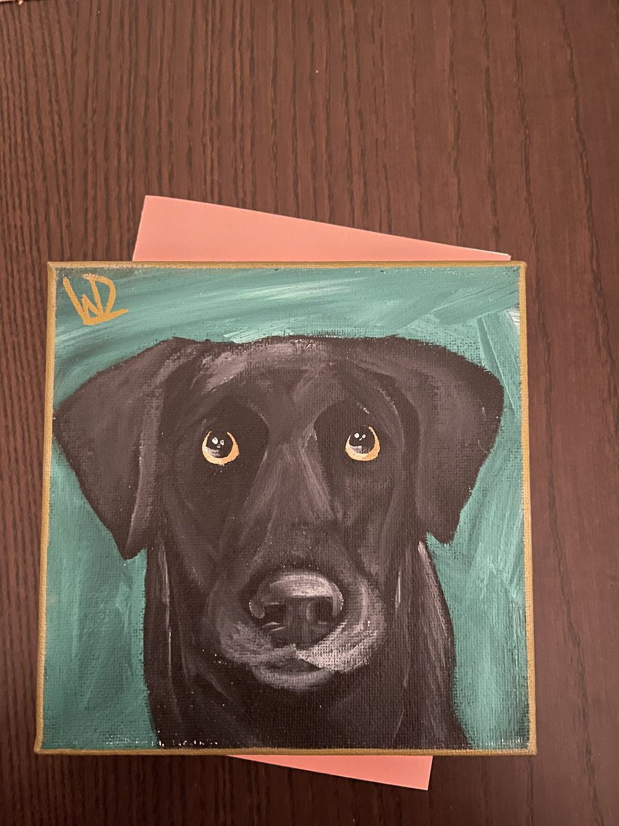 So touched by <a href="/Chewy/">Chewy</a> and their dedication to pets and pet parents! Love my absolutely beautiful painting of Jules! Thank you to the artist!