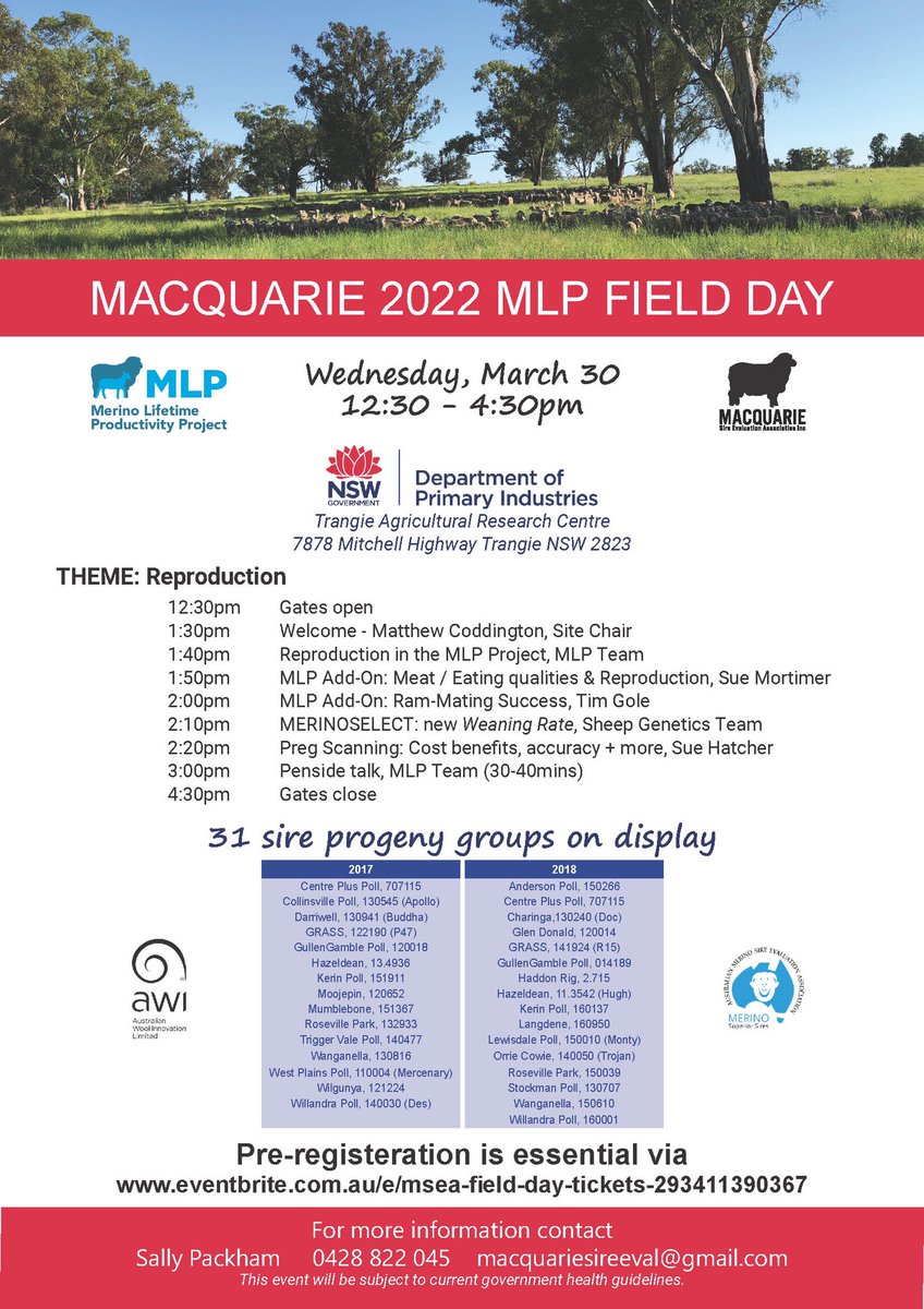 NSW_Livestock's tweet photo. Come join us for the Macquarie 2022 MLP Field Day at Trangie Ag Research Centre on Wednesday March 30. @nswdpi @woolinnovation https://t.co/PJ01KAMgoH