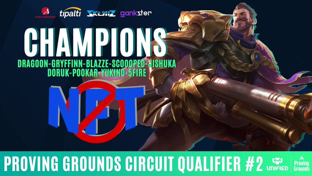 UnifiedEA's tweet photo. Congratulations to the Proving Grounds Circuit Qualifier #2 Champions @nofreakingteam 🏆 #LCS #PathToLCS 

@DragoonL0L 
@gryffinn 
@LoLBlazze 
@ScooopedLoL 
@Pluxlol 
Coaches/Subs: @Doruk_LoL @pookarGG @dayumjohny   @5fireleague https://t.co/nhxCuk0nhL