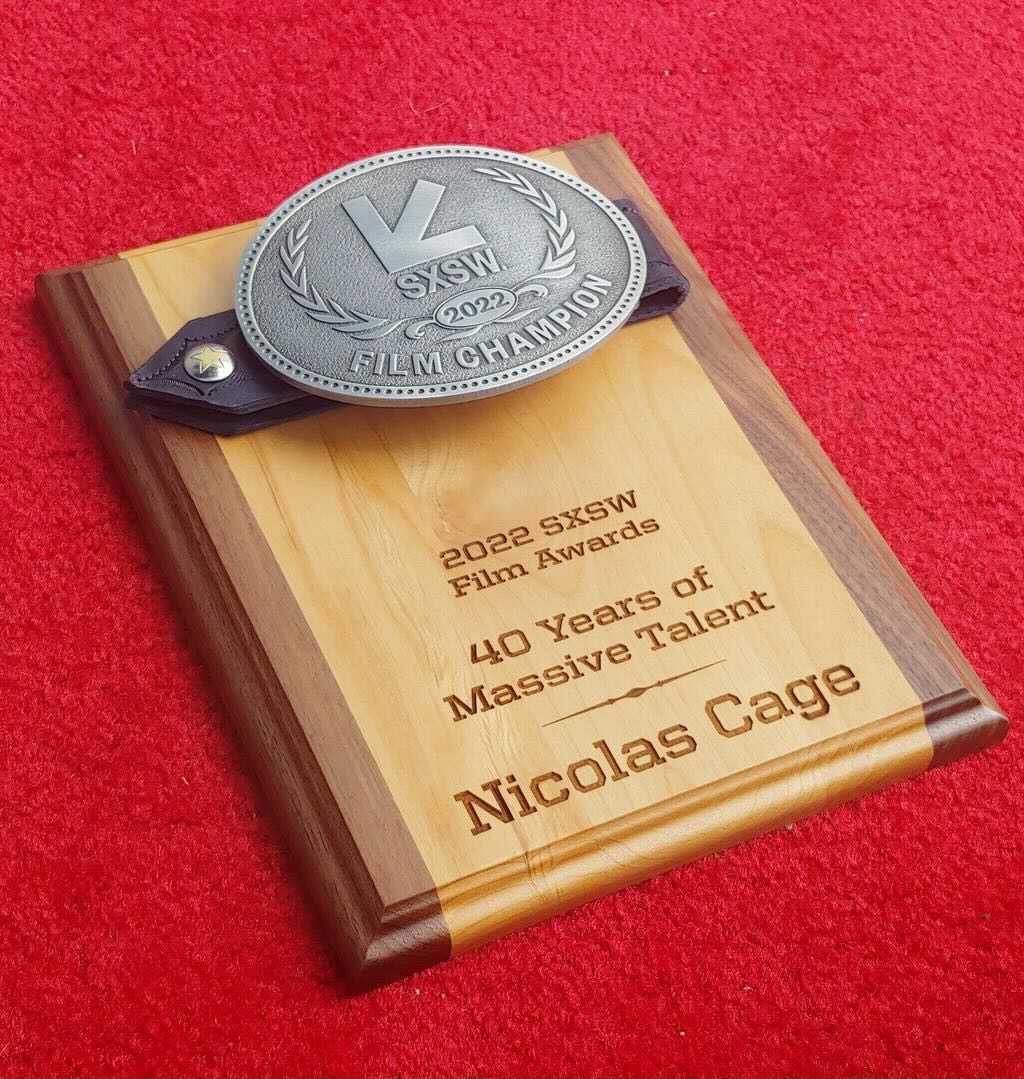 sxsw's tweet photo. A very special #SXSW Film Award for 40 Years of Massive Talent goes to Nick Cage! https://t.co/mzsELe1cS2