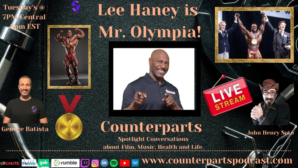 johnhenrysoto's tweet photo. Listen to "Counterparts - Mr. Olympia Lee Haney! - March 15th 2022". ⚓
https://t.co/99SPoj8XBD
#leehaney
@LeeHaney
#bodybuilding #MusclePhotography #muscleandfitness #flexmag https://t.co/nGu4XvDpTD