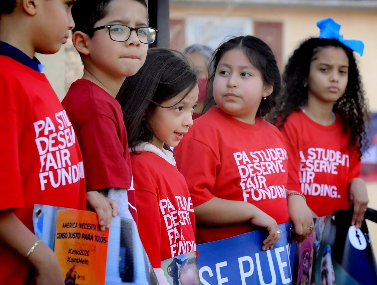 CASA stages rally in York City for fair school funding.  bit.ly/3KRzzaJ @YorkDispatch <a href="/CASAforall/">We Are CASA</a>