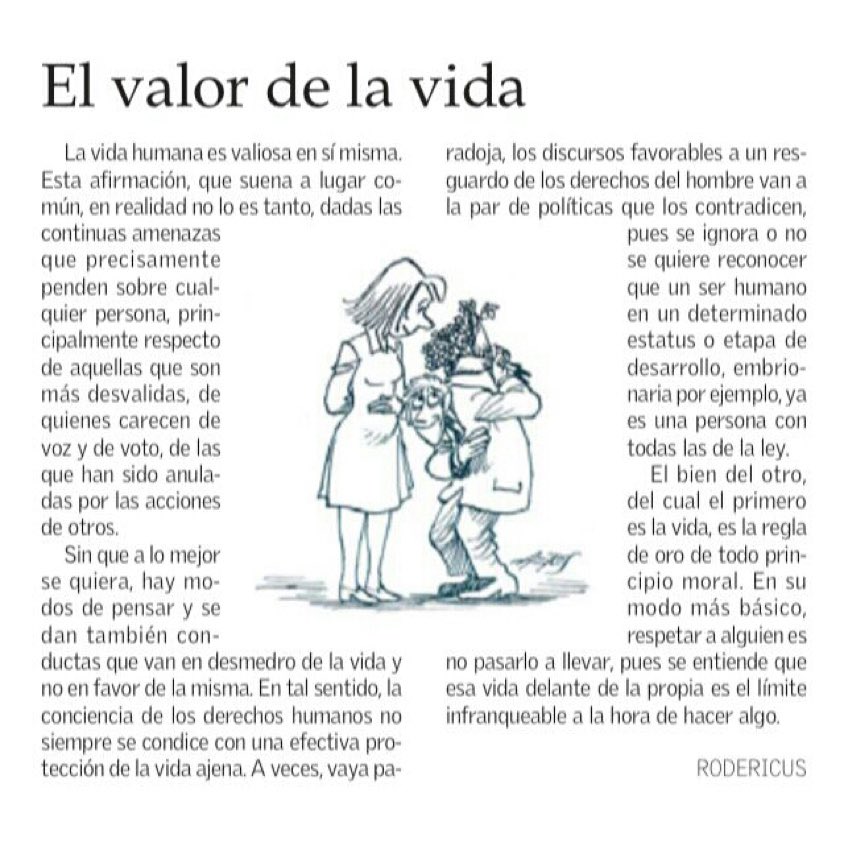 bio_etica's tweet photo. 🔴 En tiempos en que el valor de la vida humana se ve cada día más amenazado en Chile, es bueno recordar estas sabias palabras de #Rodericus, quien comienza diciéndonos: "La vida humana es valiosa en sí misma." https://t.co/zCPmsceVZj