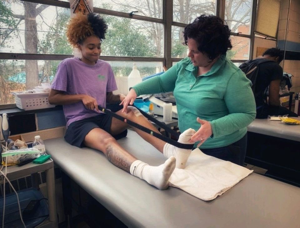 CiaaSwas's tweet photo. In line with the 2022 Women's History theme, “Providing Healing, Promoting Hope” and in recognition of March as National Athletic Training Month, we give a tribute to the ceaseless work done by @CIAAForLife SWA and  @lcbluebears Head Athletic Trainer, Jaime Kent. https://t.co/EBceUzuBNe