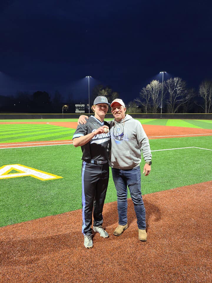 There wasn't a dry eye in the stands tonight at T.L. Hanna in Anderson. During Zach Earnhardt's first time at bat, on his first pitch since the loss of his older brother two weeks ago, he crushed a home run for the Daniel Lions. facebook.com/CodyAlcornNews