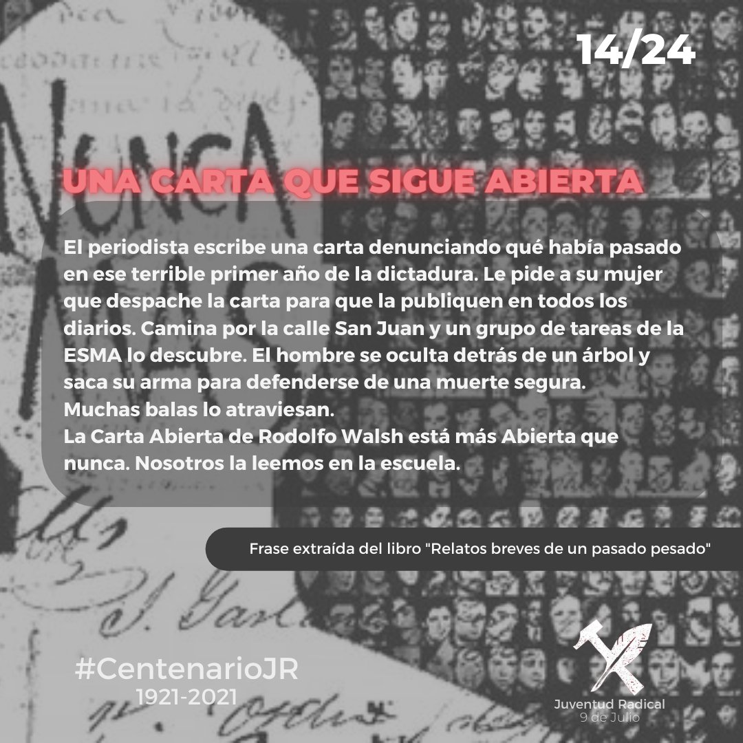 Reflexiónes de un pasado desgarrador 💡

Frases extraídas del libro "Relatos Breves de un pasado pesado" - Buenos Aires Educación. 

#24M #NuncaMás