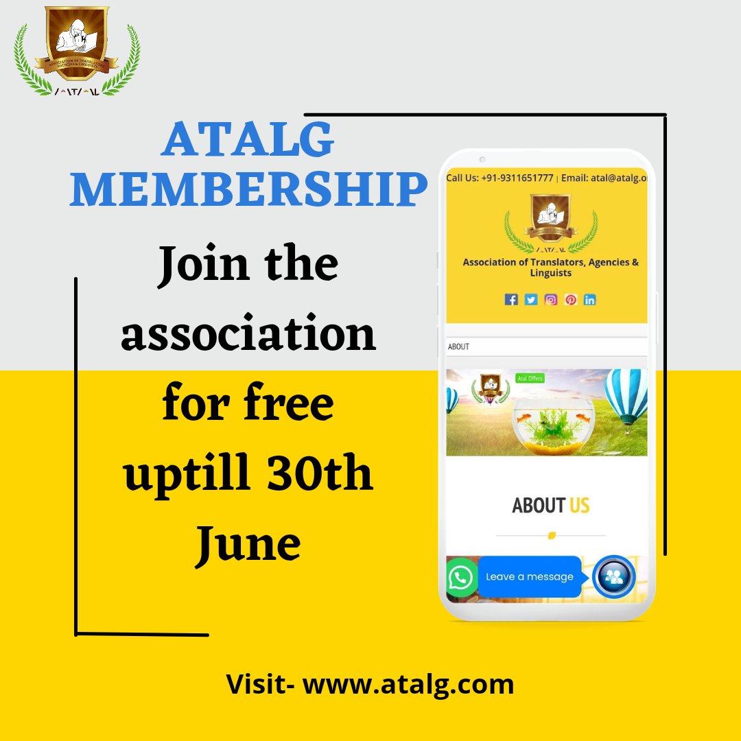 ATALG01's tweet photo. @new_moon_suga Association of Translators Agencies Linguists. Join Now. 
#translators https://t.co/QCEctfJZF6