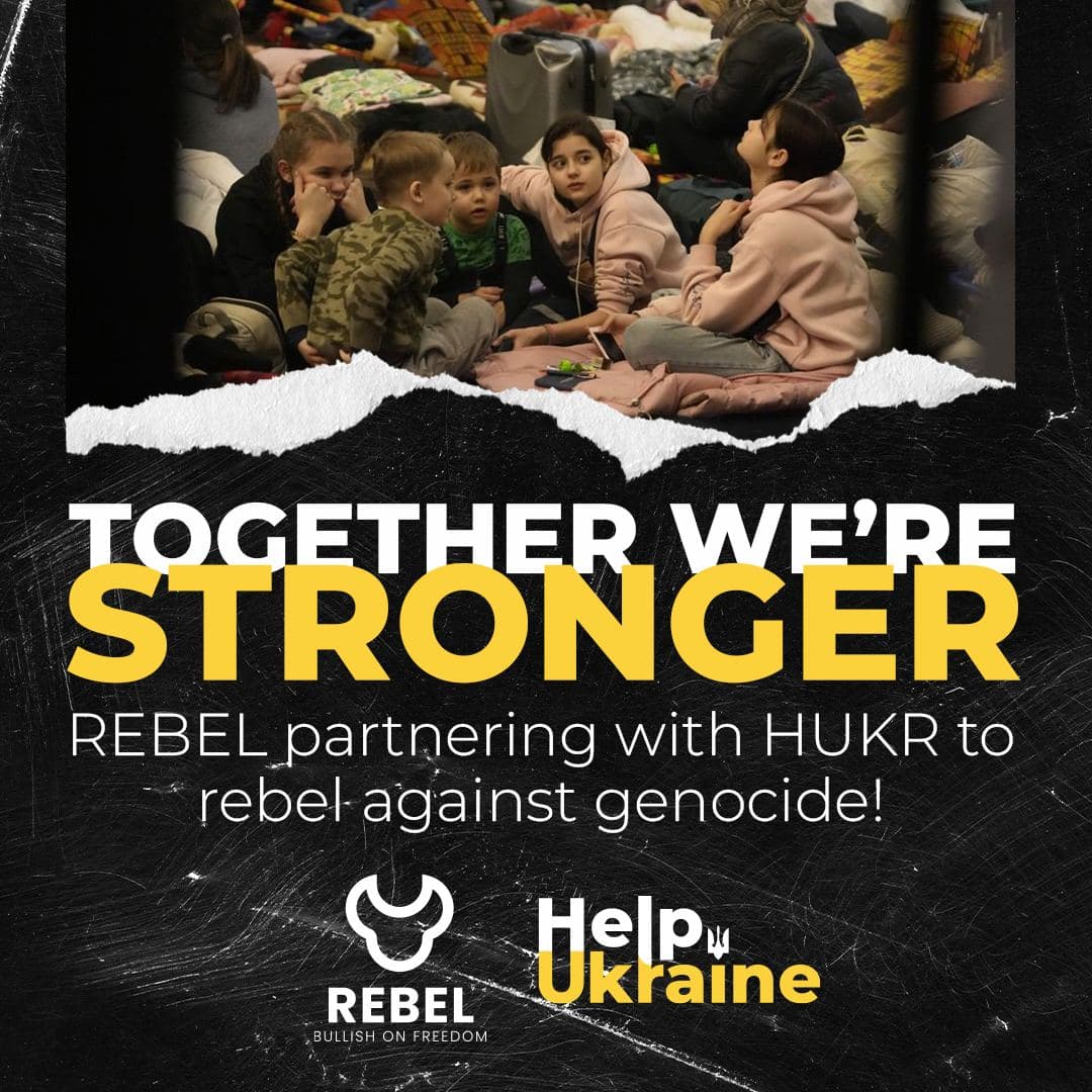 Rebel against genocide! Join us as we partner with 
@HelpUkraineEth to raise funds for the victims of Ukraine.

$REBEL $HUKR #1000xgem