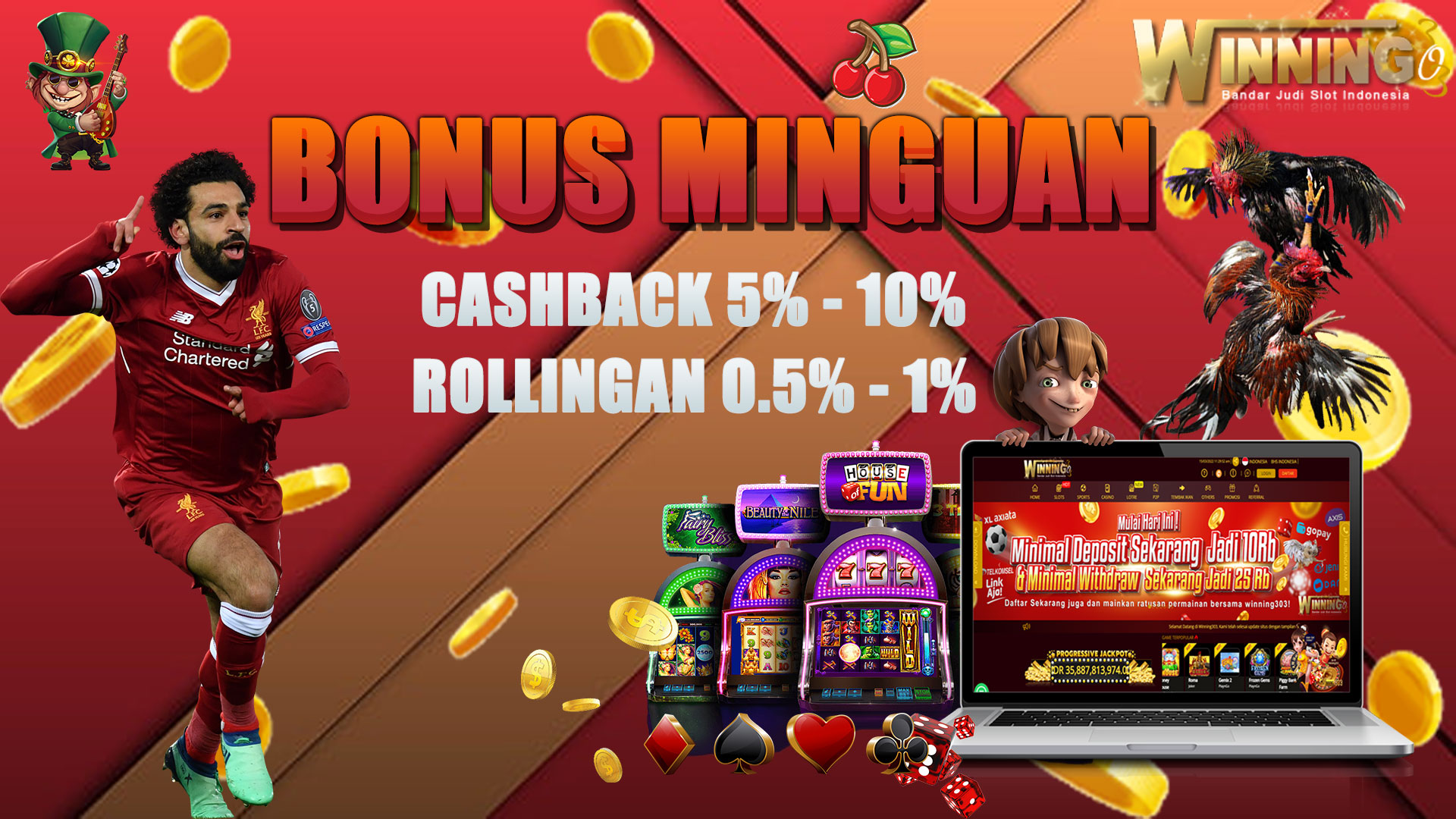 Winning303 on Twitter: "Bonus Mingguan Winning303 Update Setiap Hari Selasa Jam